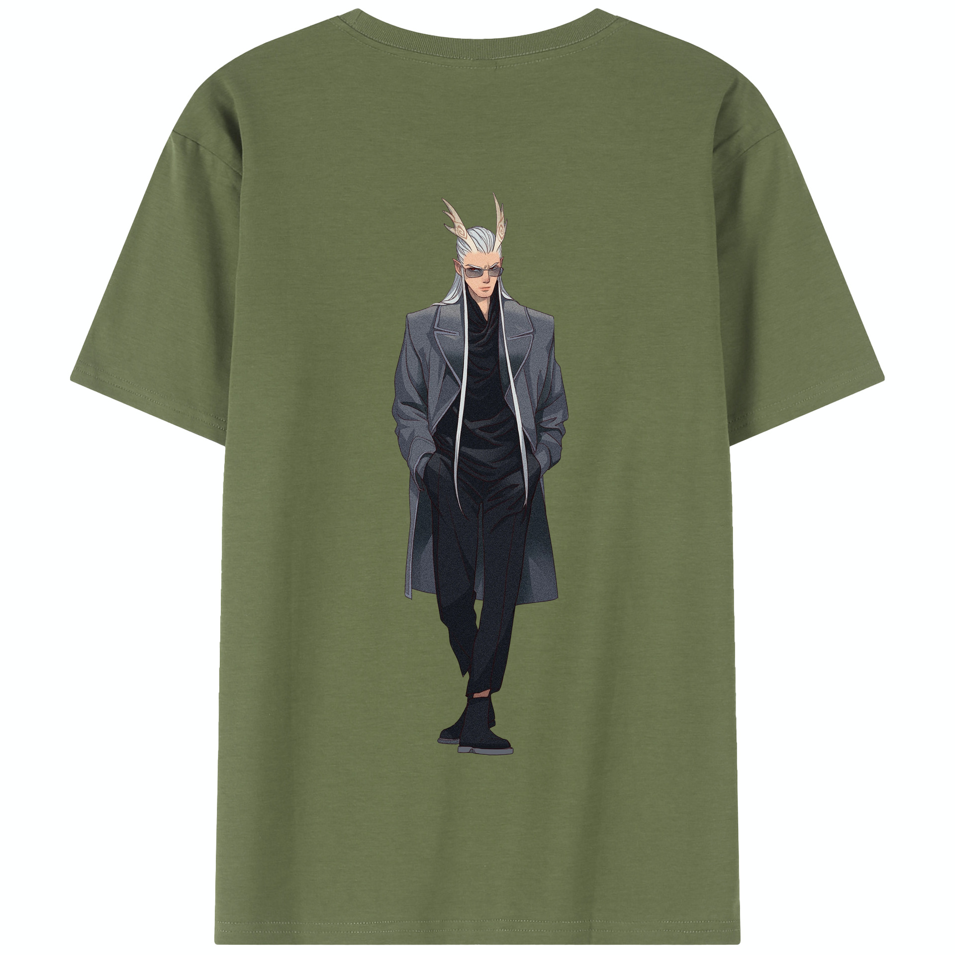 （画像用） Ne Zha 2 ナタ 魔童の大暴れ 綿100％半袖Tシャツ（背面プリント）